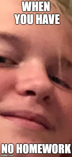 When you have no homework | WHEN YOU HAVE; NO HOMEWORK | made w/ Imgflip meme maker