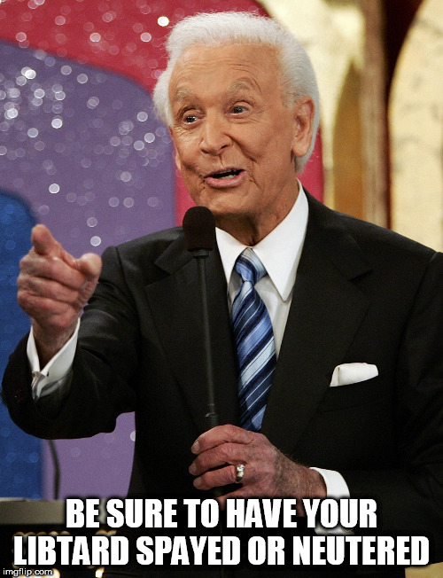 Spay and Neuter  | BE SURE TO HAVE YOUR LIBTARD SPAYED OR NEUTERED | image tagged in bob barker,libtard | made w/ Imgflip meme maker