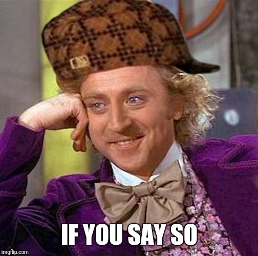 IF YOU SAY SO | image tagged in memes,creepy condescending wonka,scumbag | made w/ Imgflip meme maker
