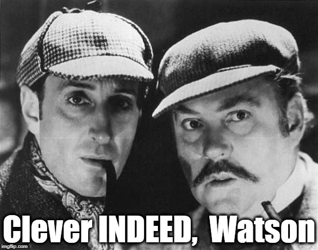 sherlock holmes | Clever INDEED,  Watson | image tagged in sherlock holmes | made w/ Imgflip meme maker