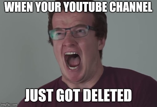 Angry Mini Ladd | WHEN YOUR YOUTUBE CHANNEL; JUST GOT DELETED | image tagged in angry mini ladd | made w/ Imgflip meme maker