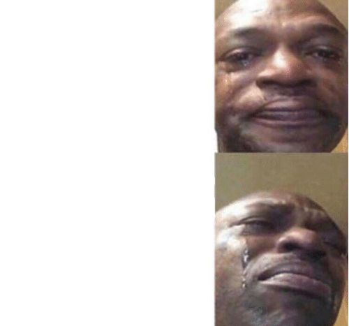 Black Guy Crying Blank Meme Template