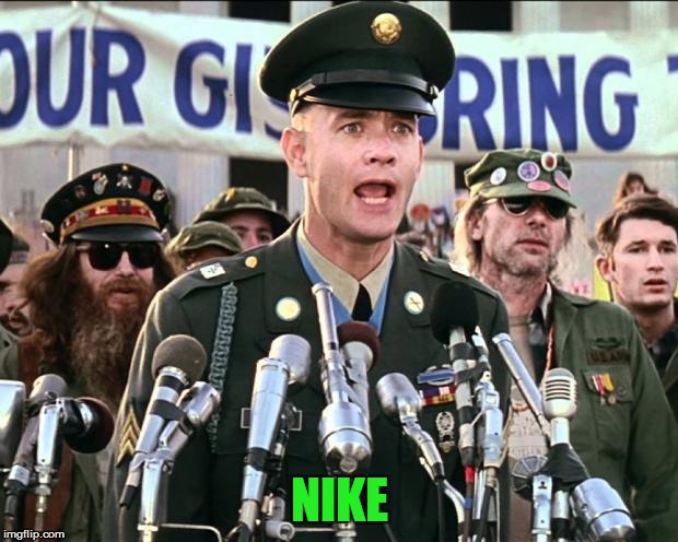 Forest Gump Jenny | NIKE | image tagged in forest gump jenny | made w/ Imgflip meme maker