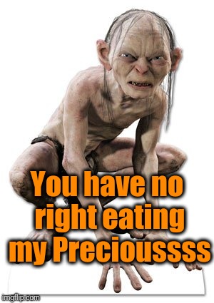 You have no right eating my Precioussss | made w/ Imgflip meme maker