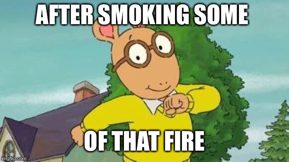 Arthur | AFTER SMOKING SOME; OF THAT FIRE | image tagged in arthur | made w/ Imgflip meme maker