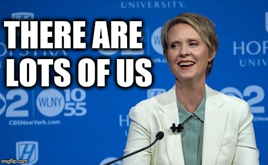 THERE ARE LOTS OF US | image tagged in cynthia nixon | made w/ Imgflip meme maker