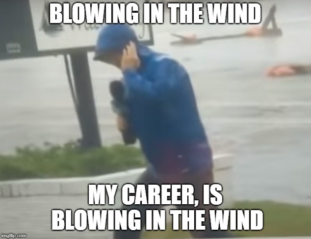 BLOWING IN THE WIND; MY CAREER, IS BLOWING IN THE WIND | image tagged in fake news | made w/ Imgflip meme maker