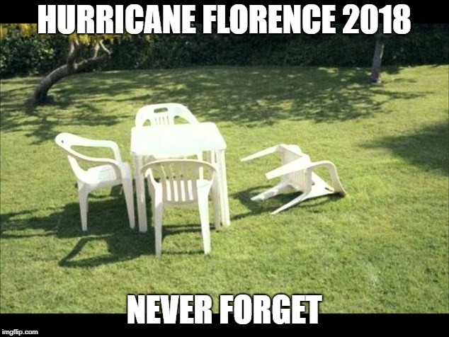 We will rebuild | HURRICANE FLORENCE 2018; NEVER FORGET | image tagged in florence,rebuild,never forget | made w/ Imgflip meme maker