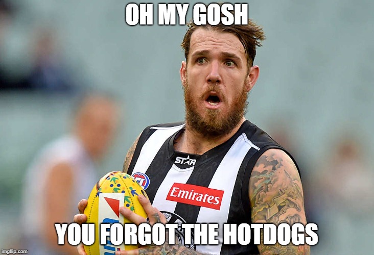 OH MY GOSH; YOU FORGOT THE HOTDOGS | image tagged in dane swan | made w/ Imgflip meme maker