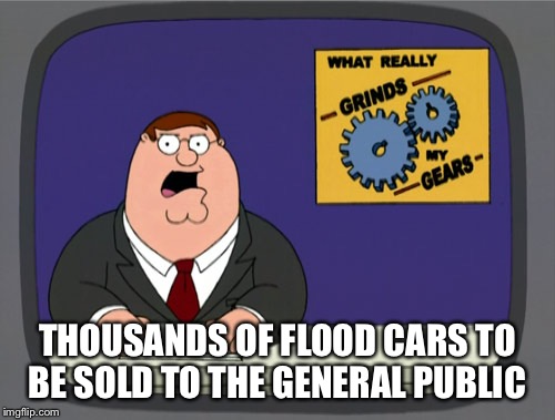 Peter Griffin News Meme | THOUSANDS OF FLOOD CARS TO BE SOLD TO THE GENERAL PUBLIC | image tagged in memes,peter griffin news | made w/ Imgflip meme maker