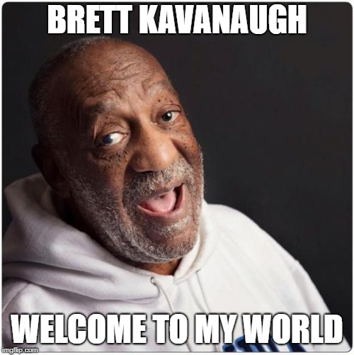 Bill Cosby Admittance | BRETT KAVANAUGH; WELCOME TO MY WORLD | image tagged in bill cosby admittance | made w/ Imgflip meme maker
