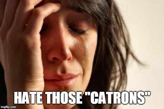 First World Problems Meme | HATE THOSE "CATRONS" | image tagged in memes,first world problems | made w/ Imgflip meme maker