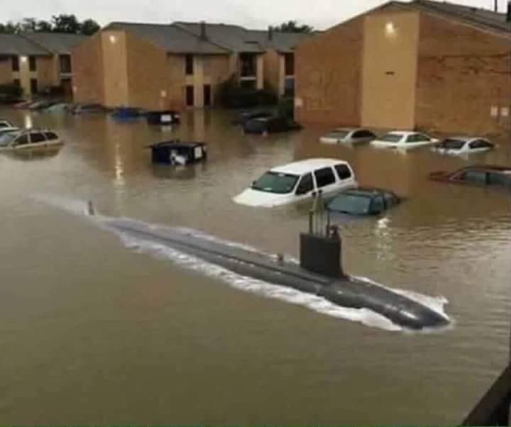 Submarine in Parking Lot Blank Meme Template