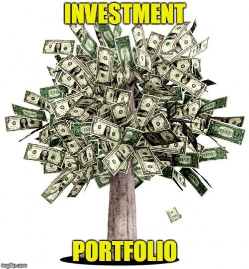 Money Tree | INVESTMENT; PORTFOLIO | image tagged in money tree | made w/ Imgflip meme maker