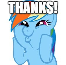 Rainbow Dash so awesome | THANKS! | image tagged in rainbow dash so awesome | made w/ Imgflip meme maker
