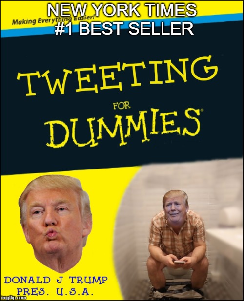 Tweeting for Dummies | NEW YORK TIMES #1 BEST SELLER | image tagged in trump tweeting,tweet,donald trump,trump,president trump | made w/ Imgflip meme maker