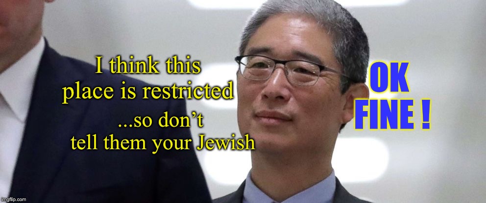 Bruce Ohr | OK FINE ! I think this place is restricted; ...so don’t tell them your Jewish | image tagged in democrats,jewish,asian,rodney dangerfield | made w/ Imgflip meme maker