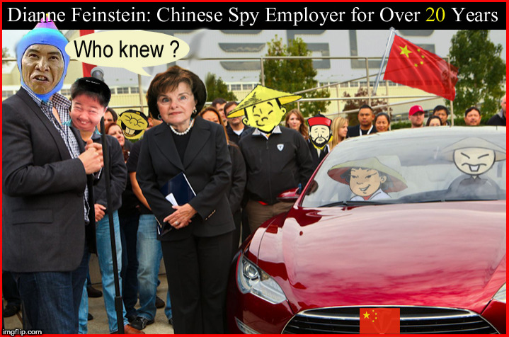 Dianne Feinstein- Chinese Spy Employer for 20 yrs + | image tagged in dianne feinstein,chinese spy,politics lol,political meme,funny memes,lol so funny | made w/ Imgflip meme maker