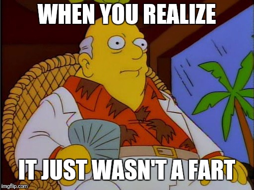 Well Crap | WHEN YOU REALIZE; IT JUST WASN'T A FART | image tagged in well crap | made w/ Imgflip meme maker