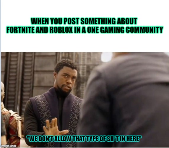 We don't do that shitty games in here! | WHEN YOU POST SOMETHING ABOUT FORTNITE AND ROBLOX IN A ONE GAMING COMMUNITY; "WE DON'T ALLOW THAT TYPE OF SH*T IN HERE" | image tagged in we don't do that here,gaming,fortnite,roblox,memes,funny memes | made w/ Imgflip meme maker