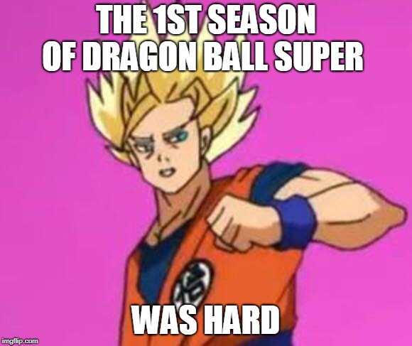 bad goku  | THE 1ST SEASON OF DRAGON BALL SUPER; WAS HARD | image tagged in memes | made w/ Imgflip meme maker