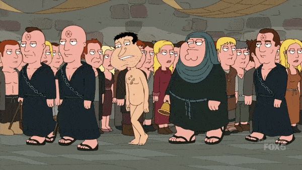 High Quality Family Guy Game Of Thrones Walk Shame Blank Meme Template