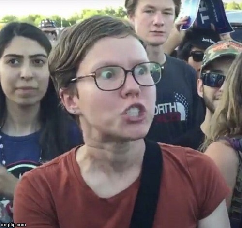 Triggered feminist | X | image tagged in triggered feminist | made w/ Imgflip meme maker