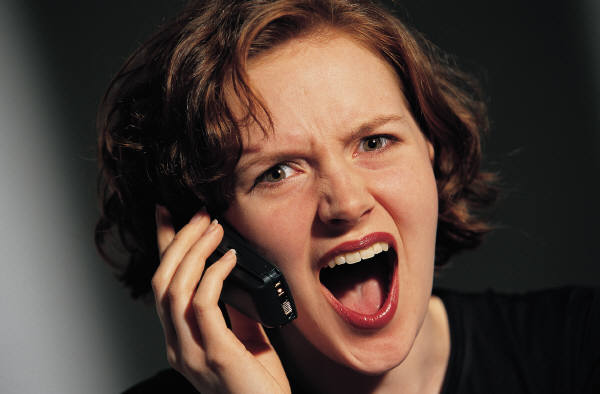 Angry woman on phone Blank Meme Template