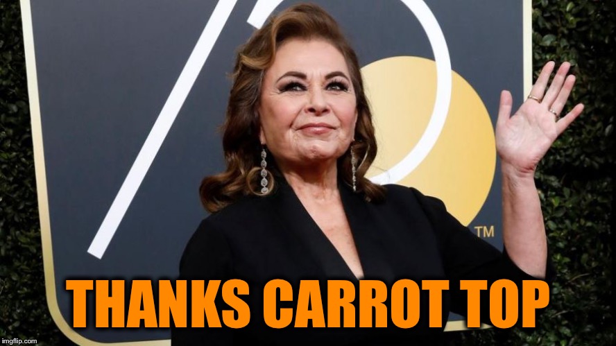 roseanne barr | THANKS CARROT TOP | image tagged in roseanne barr | made w/ Imgflip meme maker