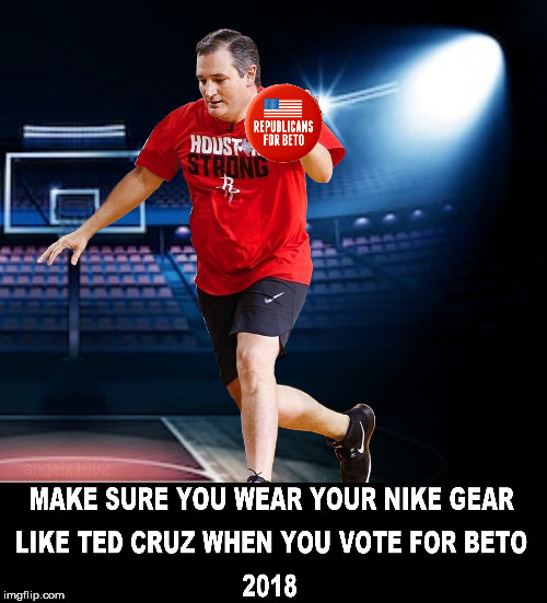 image tagged in nike,ted cruz,vote,texas,senate,nike swoosh | made w/ Imgflip meme maker