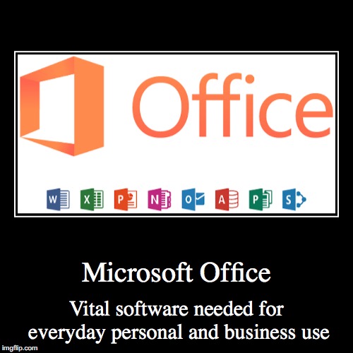 Microsoft Office | image tagged in demotivationals,microsoft,microsoft office | made w/ Imgflip demotivational maker