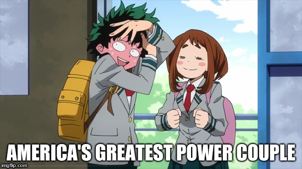 Greatest power couple | AMERICA'S GREATEST POWER COUPLE | image tagged in my hero academia | made w/ Imgflip meme maker