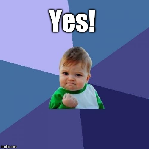 Success Kid Meme | Yes! | image tagged in memes,success kid | made w/ Imgflip meme maker