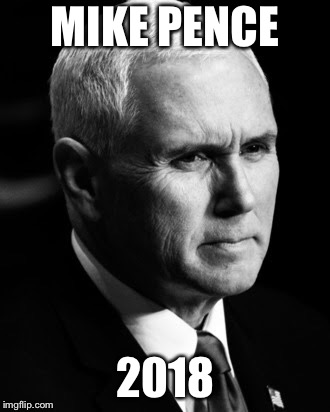 Vote Mike Pence 2018 | MIKE PENCE; 2018 | image tagged in mike pence,trump impeachment | made w/ Imgflip meme maker