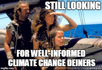 Fox News on-location at Waterworld | STILL LOOKING; FOR WELL-INFORMED CLIMATE CHANGE DEINERS | image tagged in climate change,fox news | made w/ Imgflip meme maker