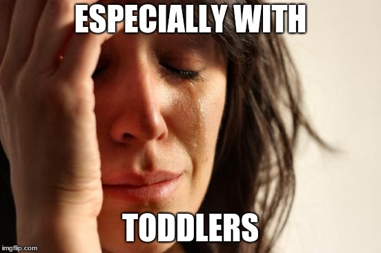First World Problems Meme | ESPECIALLY WITH TODDLERS | image tagged in memes,first world problems | made w/ Imgflip meme maker