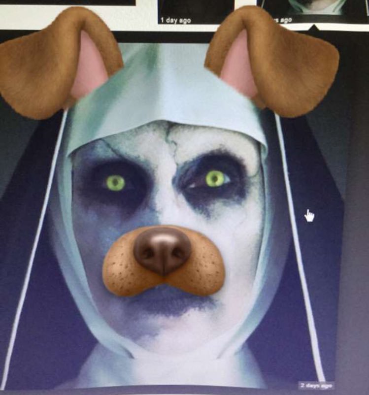 If Valak was on Snapchat Blank Meme Template