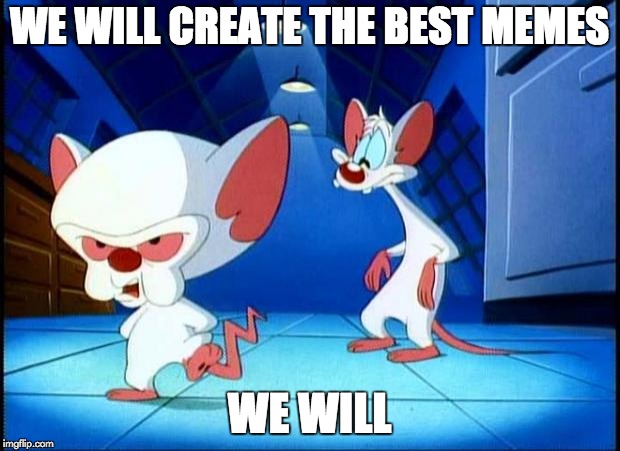 Best MEMES PINKY | WE WILL CREATE THE BEST MEMES; WE WILL | image tagged in pinky and the brain monday | made w/ Imgflip meme maker
