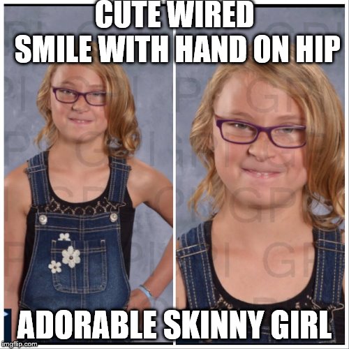 cute girl with big musicals   | CUTE WIRED SMILE WITH HAND ON HIP; ADORABLE SKINNY GIRL | image tagged in cute girl,girl,baby girl,little girl,skinny girl | made w/ Imgflip meme maker