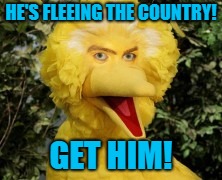 HE'S FLEEING THE COUNTRY! GET HIM! | made w/ Imgflip meme maker