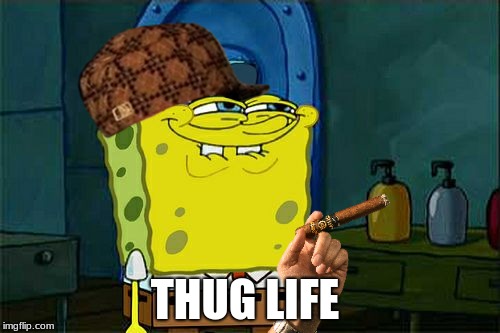 Don't You Squidward Meme | THUG LIFE | image tagged in memes,dont you squidward,scumbag | made w/ Imgflip meme maker