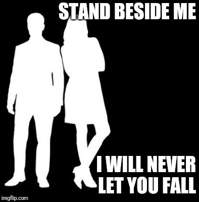 STAND BESIDE ME; I WILL NEVER LET YOU FALL | made w/ Imgflip meme maker