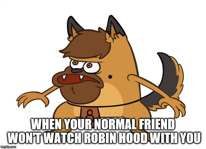 For the 100th time | WHEN YOUR NORMAL FRIEND WON'T WATCH ROBIN HOOD WITH YOU | image tagged in memes,furry,normie,robin hood | made w/ Imgflip meme maker