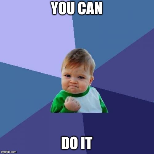 Success Kid Meme | YOU CAN; DO IT | image tagged in memes,success kid | made w/ Imgflip meme maker
