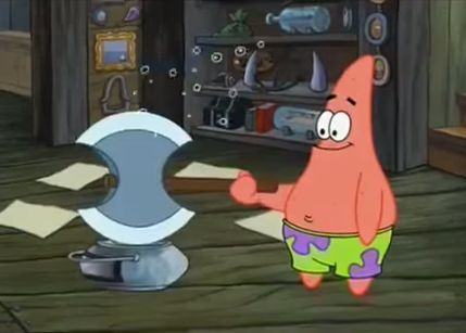 Patrick Hitting Paint Can With Hammer Blank Meme Template