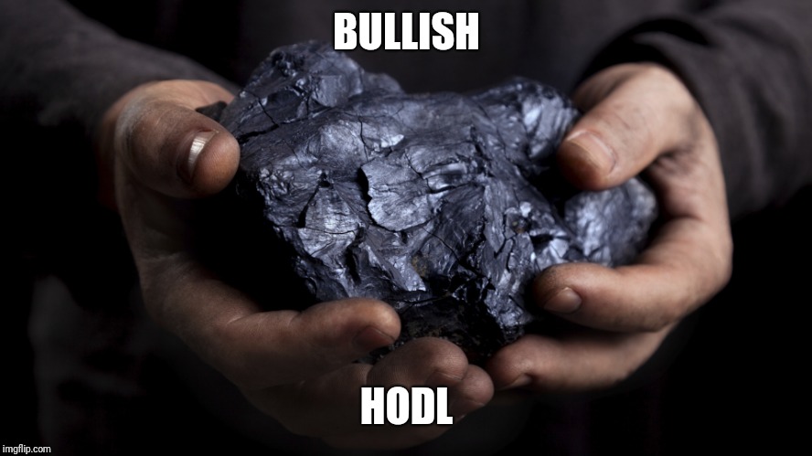 Coal | BULLISH; HODL | image tagged in hodl,still waiting | made w/ Imgflip meme maker