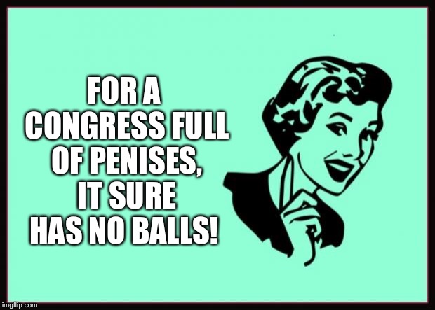 For A Congress Full Of Penises It Sure Has No Balls Imgflip 9594