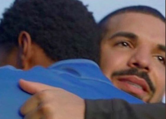 Drake giving a hug Blank Meme Template