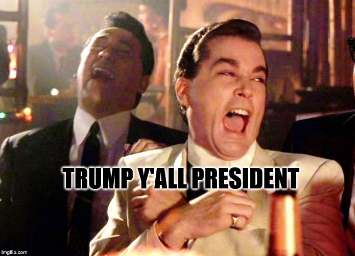 Good Fellas Hilarious | TRUMP Y'ALL PRESIDENT | image tagged in memes,good fellas hilarious | made w/ Imgflip meme maker