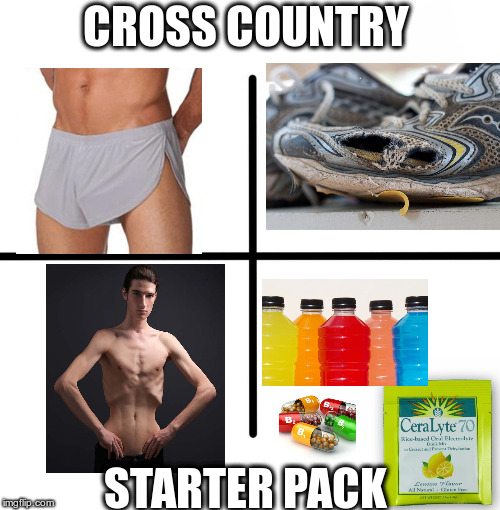 One does not simply run without bragging about all the vitamins they take. | CROSS COUNTRY; STARTER PACK | image tagged in memes,blank starter pack,cross country,funny,running,health | made w/ Imgflip meme maker